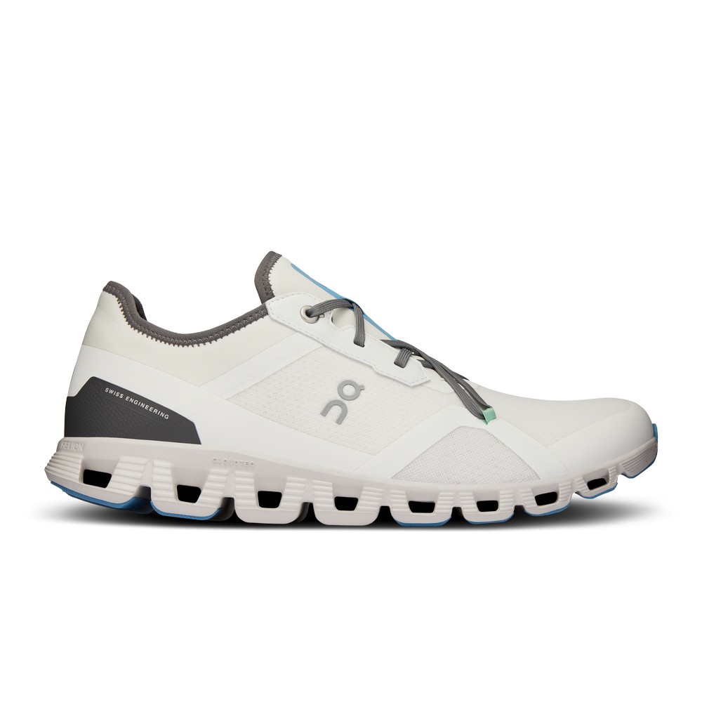 On |Men QC Cloud X 3 AD Training & GYM Shoes Undyed-White / Niagara | SC16-N1JA