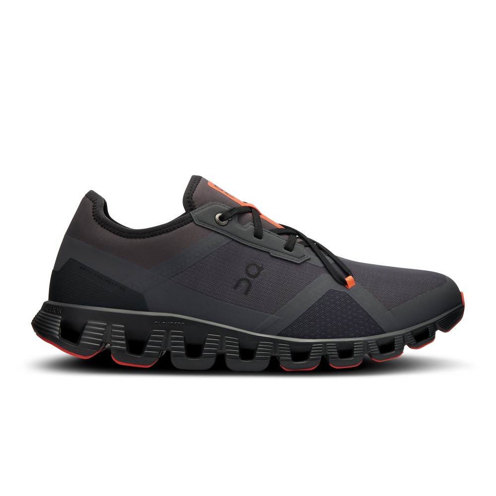 On |Men QC Cloud X 3 AD Training & GYM Shoes Eclipse / Flame | YU35-S7QG