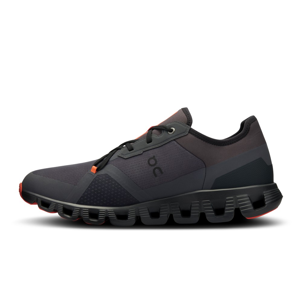 On |Men QC Cloud X 3 AD Training & GYM Shoes Eclipse / Flame | YU35-S7QG