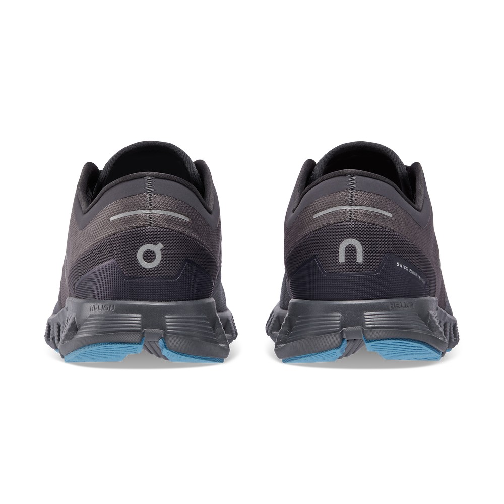 On |Men QC Cloud X 3 Training & GYM Shoes Eclipse / Magnet | UK03-G7OR