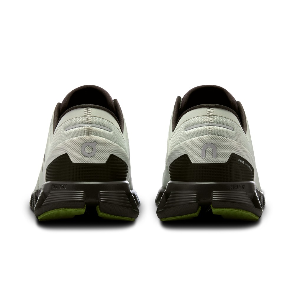 On |Men QC Cloud X 3 Training & GYM Shoes Ice / Eclipse | QQ19-V5JR