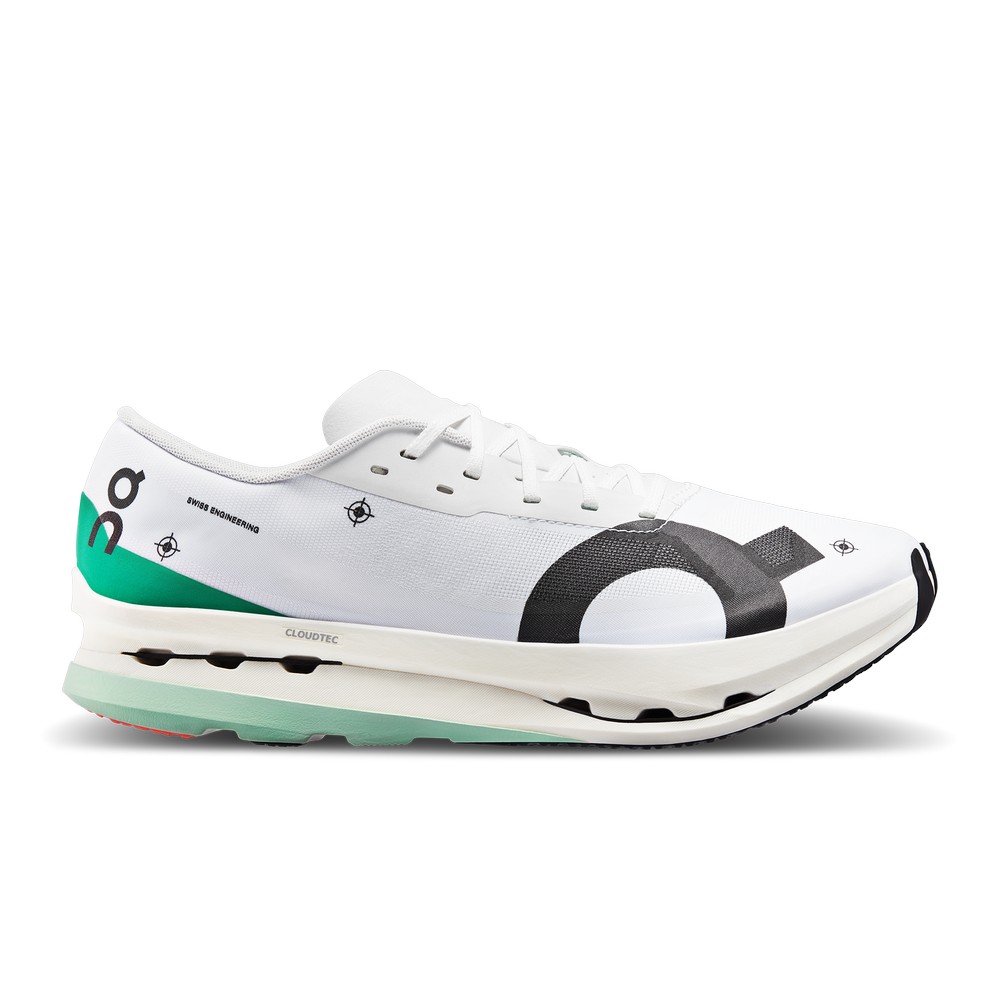 On |Men QC Cloudboom Echo 3 Road Running Shoes Undyed-White / Mint | IB58-S8HB