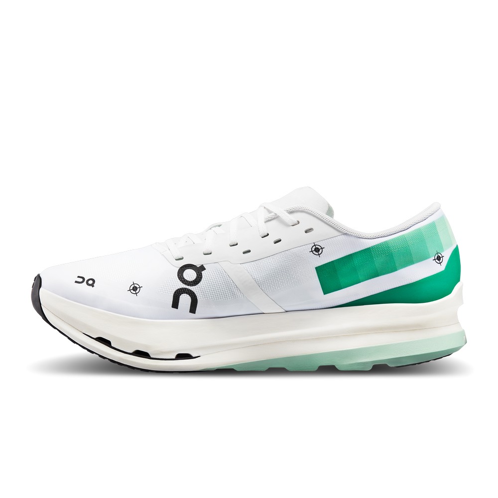 On |Men QC Cloudboom Echo 3 Road Running Shoes Undyed-White / Mint | IB58-S8HB