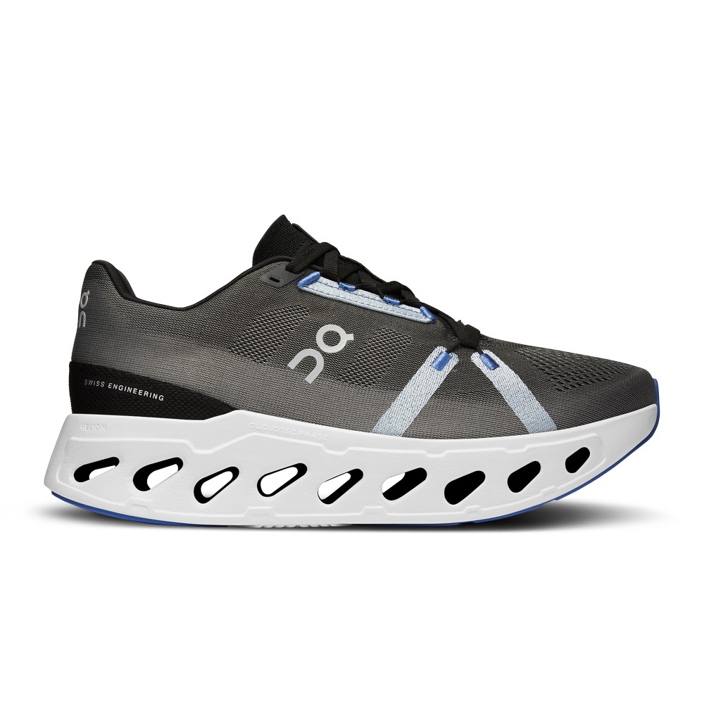 On |Men QC Cloudeclipse Road Running Shoes Black / Frost | PK83-K6BA