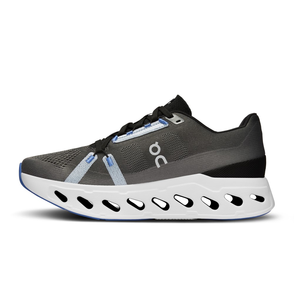 On |Men QC Cloudeclipse Road Running Shoes Black / Frost | PK83-K6BA