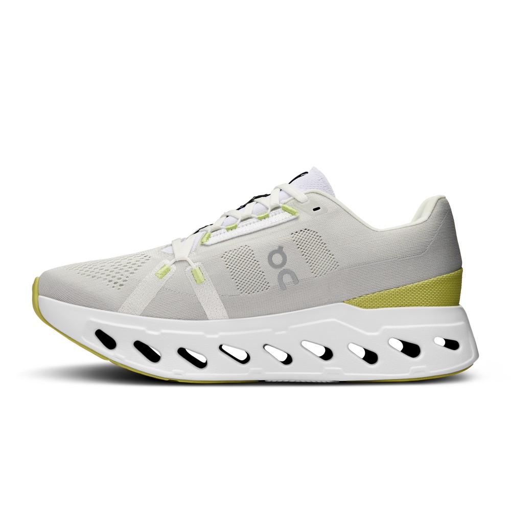 On |Men QC Cloudeclipse Road Running Shoes White / Sand | JR17-K3OL