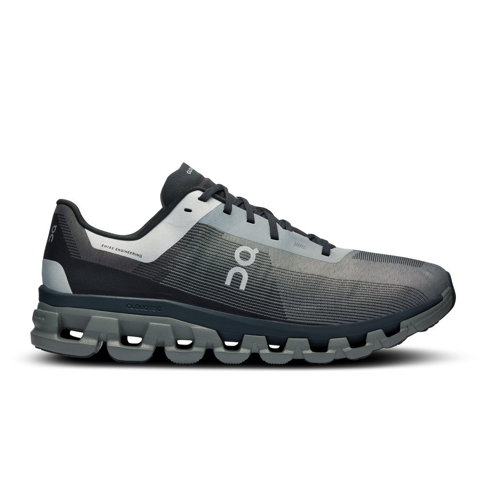 On |Men QC Cloudflow 4 Road Running Shoes Pearl / Black | OT87-Q1AH