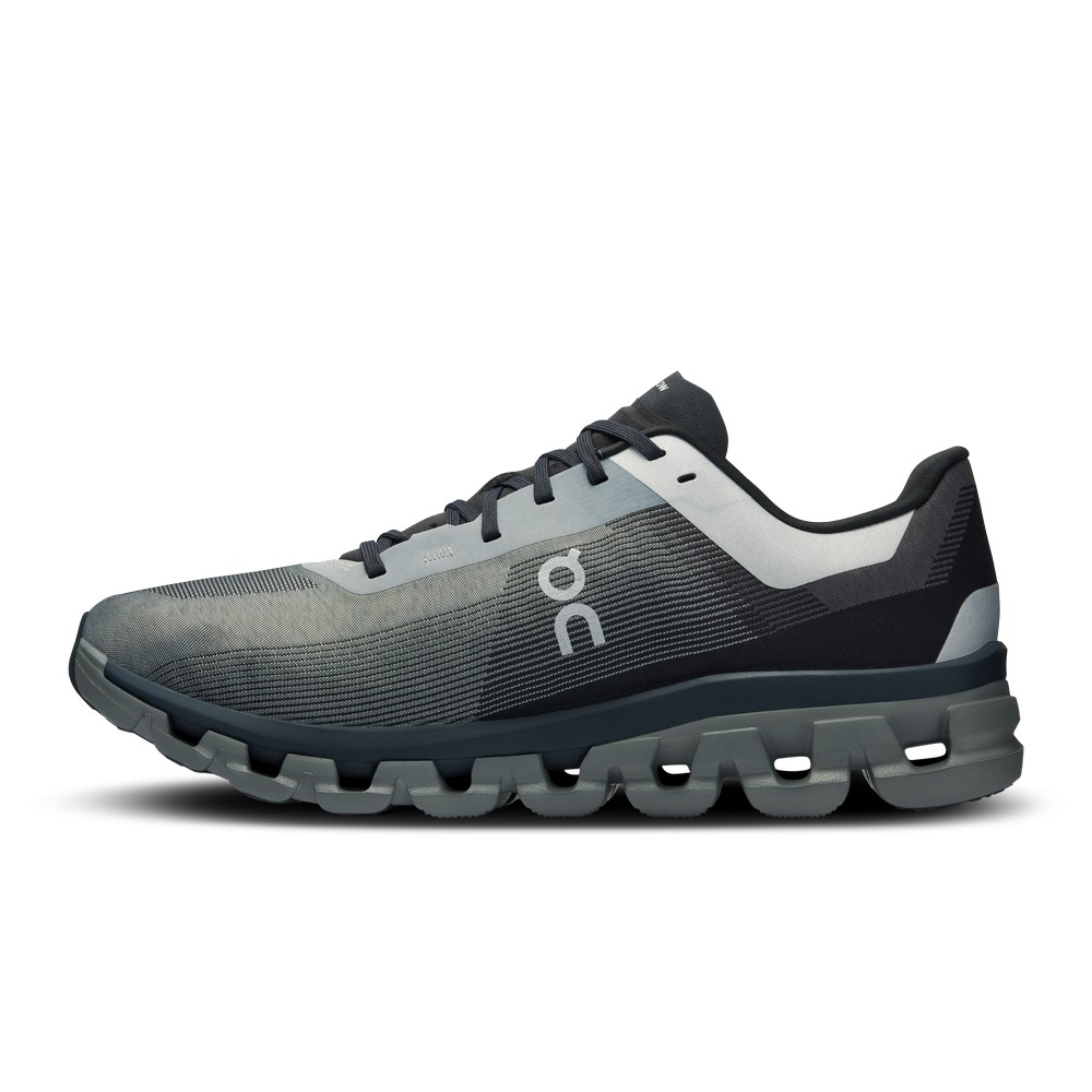 On |Men QC Cloudflow 4 Road Running Shoes Pearl / Black | OT87-Q1AH