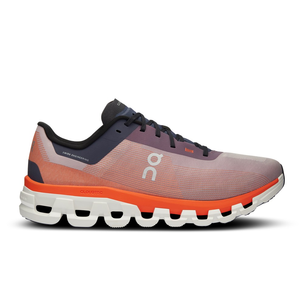 On |Men QC Cloudflow 4 Road Running Shoes Quartz / Flame | MR36-R7FX