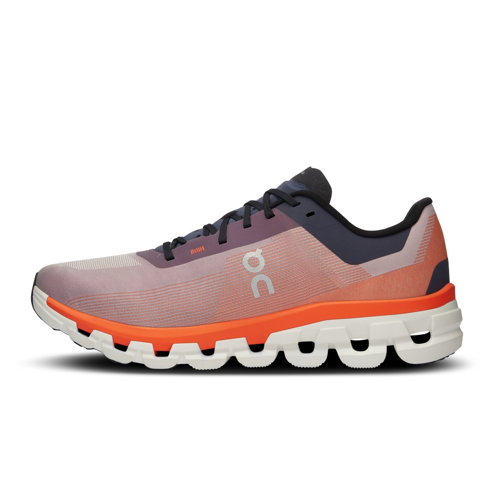 On |Men QC Cloudflow 4 Road Running Shoes Quartz / Flame | MR36-R7FX