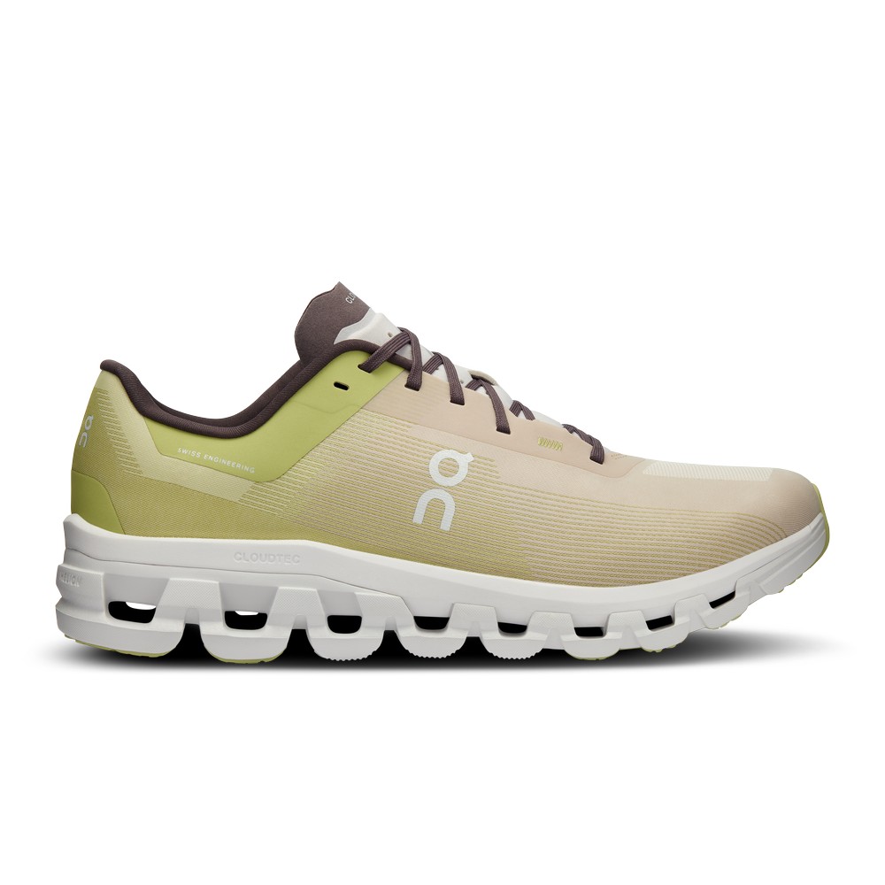 On |Men QC Cloudflow 4 Road Running Shoes Zest / Frost | YJ81-K9VJ