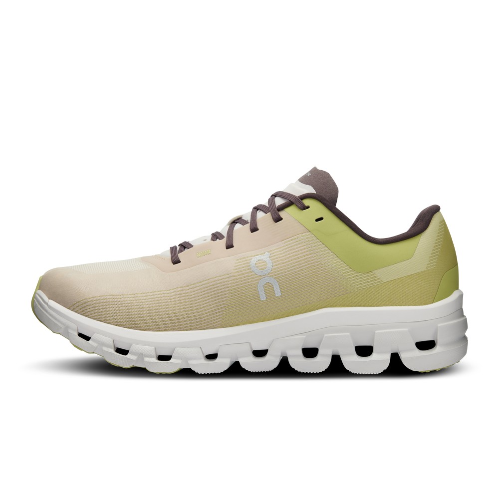 On |Men QC Cloudflow 4 Road Running Shoes Zest / Frost | YJ81-K9VJ