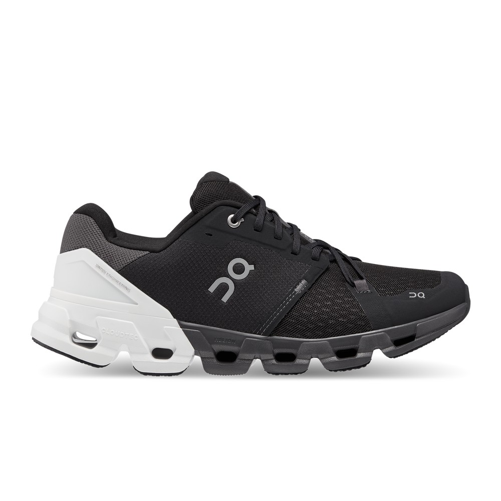 On |Men QC Cloudflyer 4 Road Running Shoes Black / White | HT79-T1NW