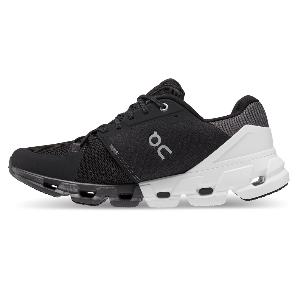 On |Men QC Cloudflyer 4 Road Running Shoes Black / White | HT79-T1NW