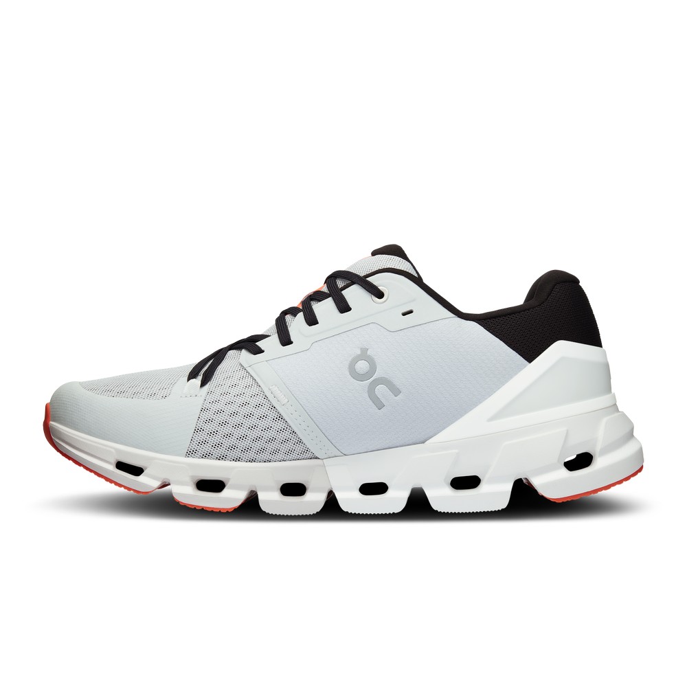 On |Men QC Cloudflyer 4 Road Running Shoes Glacier / White | EB85-W4HS