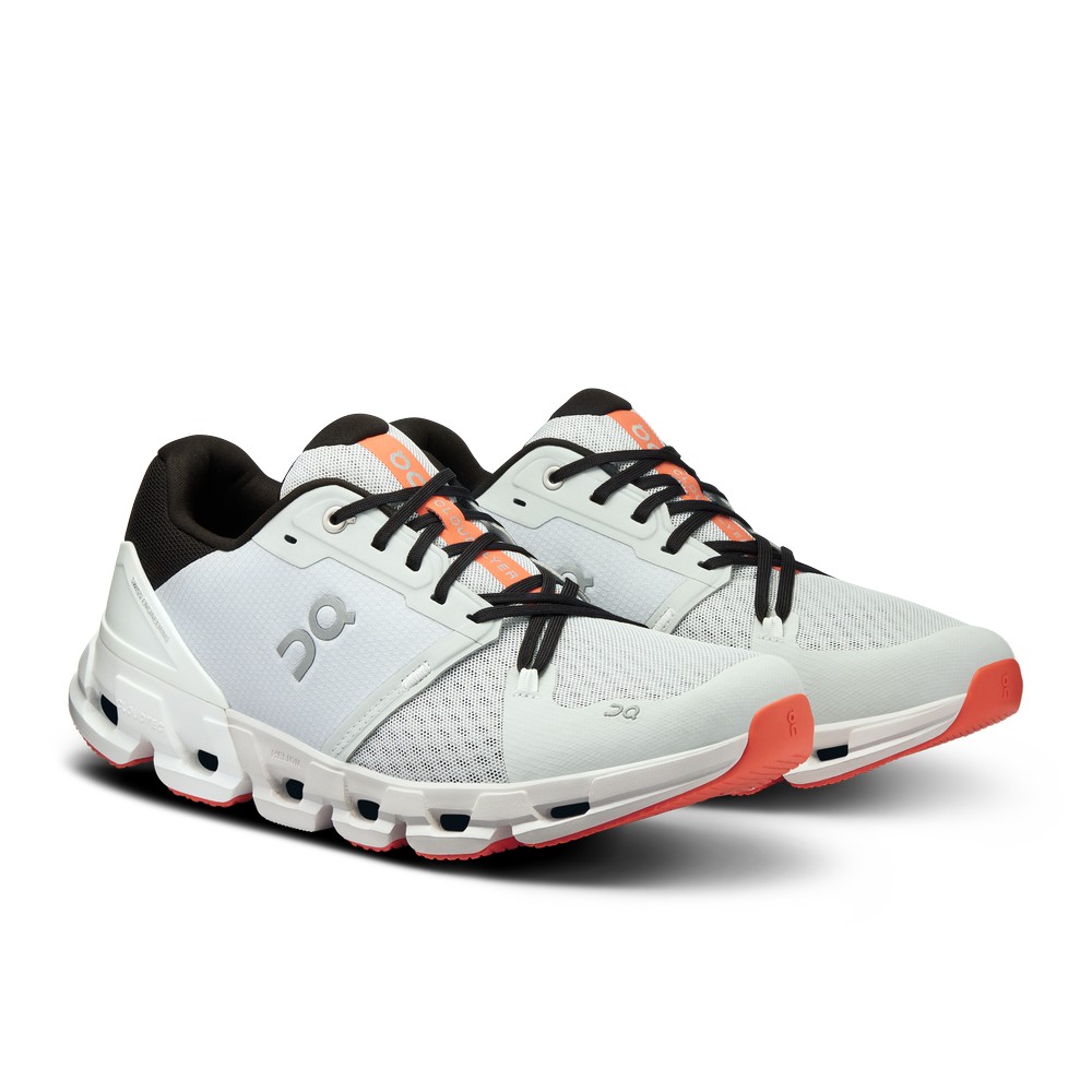 On |Men QC Cloudflyer 4 Road Running Shoes Glacier / White | EB85-W4HS