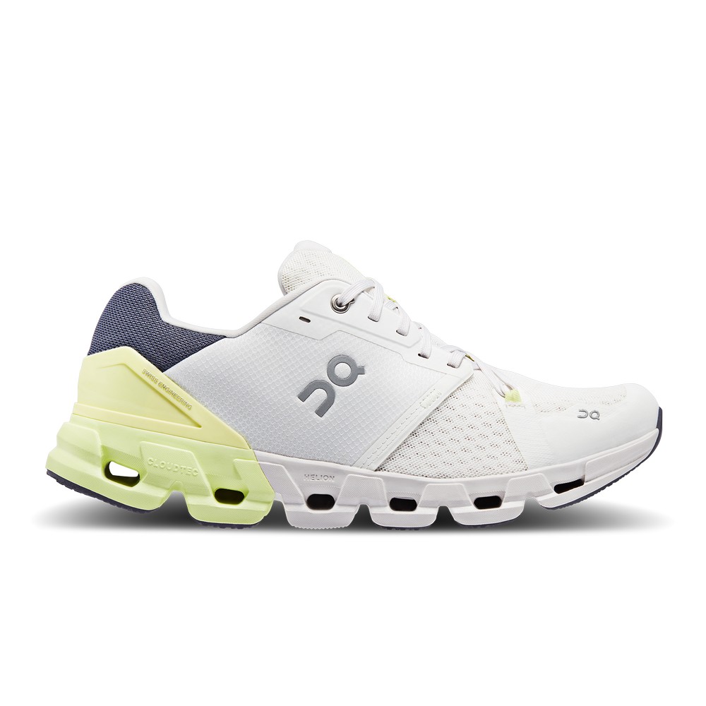 On |Men QC Cloudflyer 4 Road Running Shoes White / Hay | MX35-A0RK