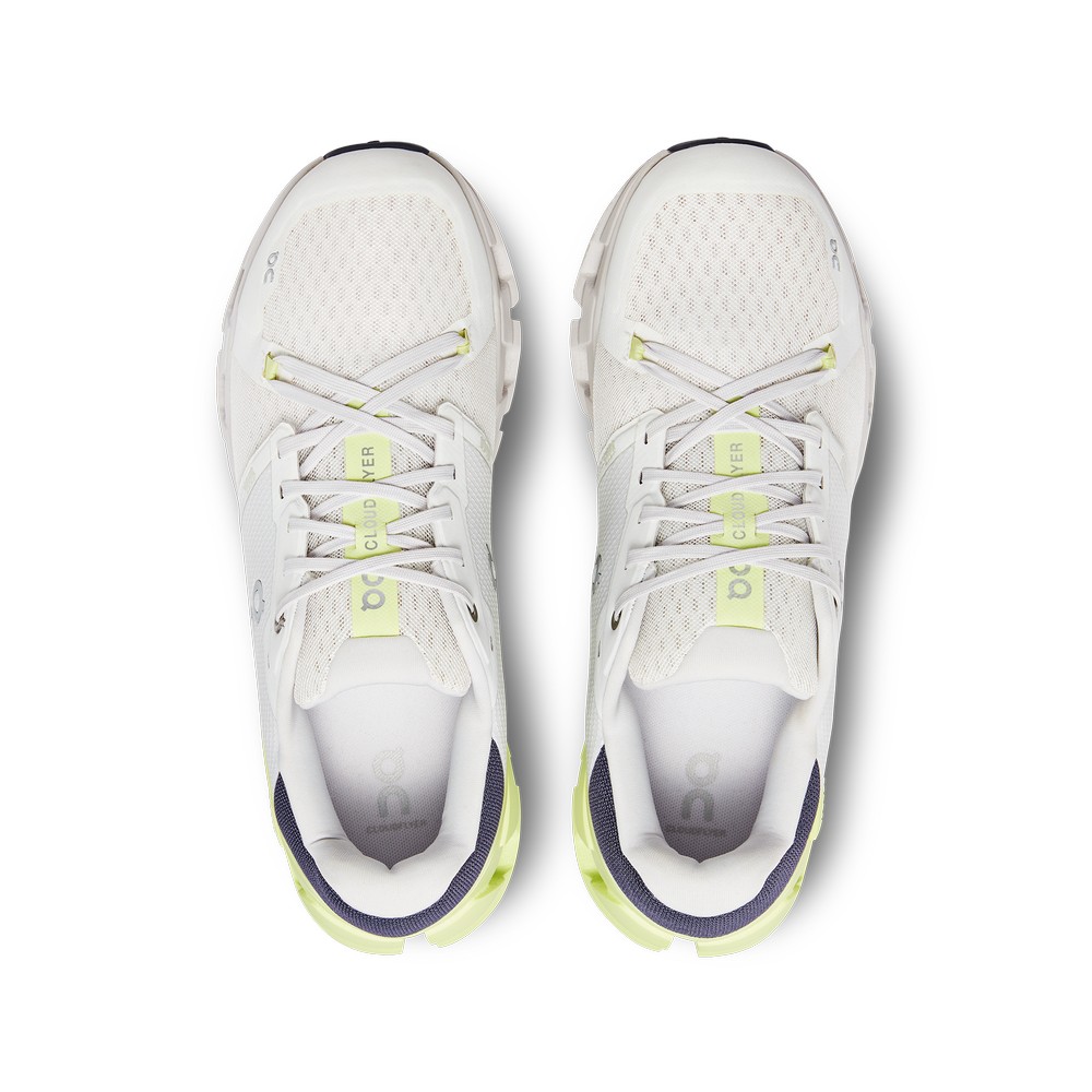 On |Men QC Cloudflyer 4 Road Running Shoes White / Hay | MX35-A0RK