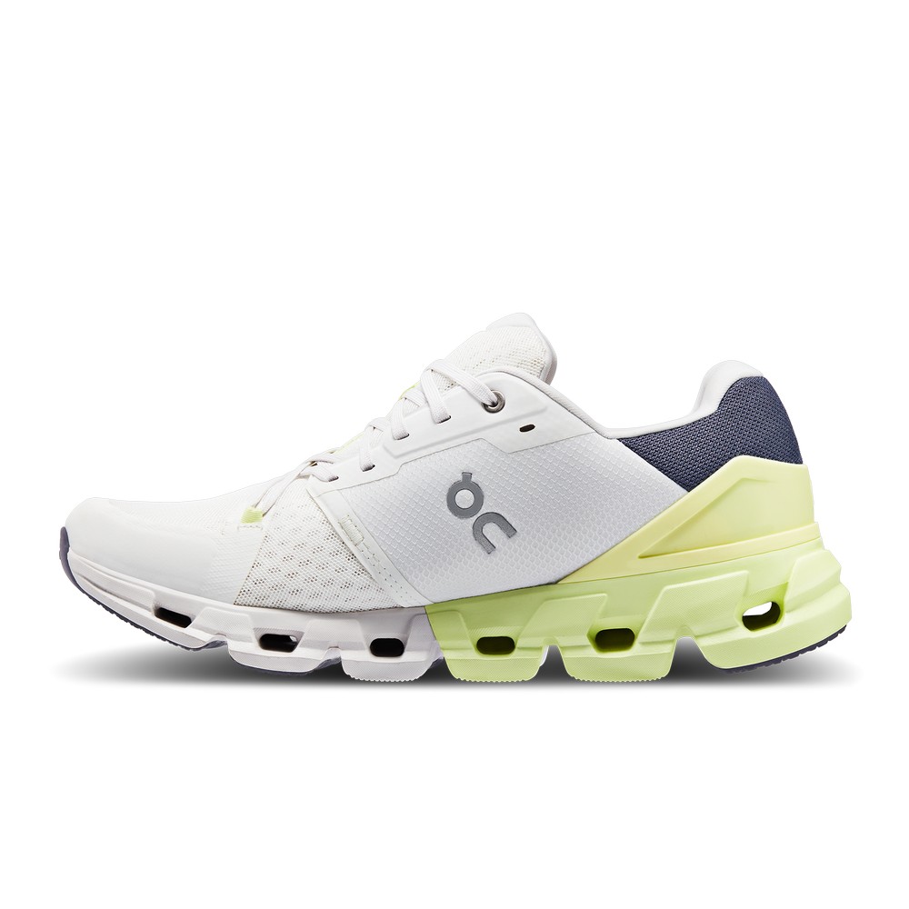 On |Men QC Cloudflyer 4 Road Running Shoes White / Hay | MX35-A0RK