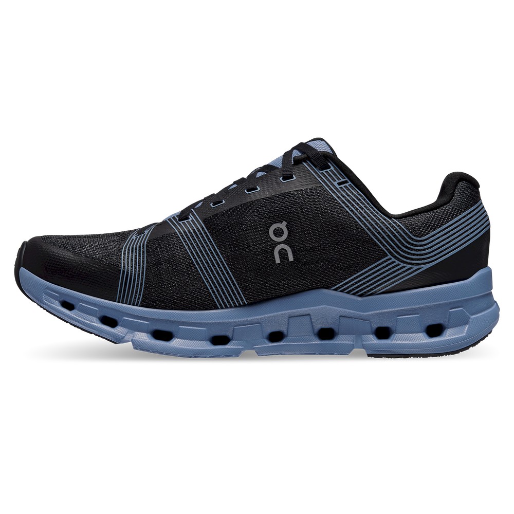 On |Men QC Cloudgo Road Running Shoes Black / Shale | WJ02-A4II