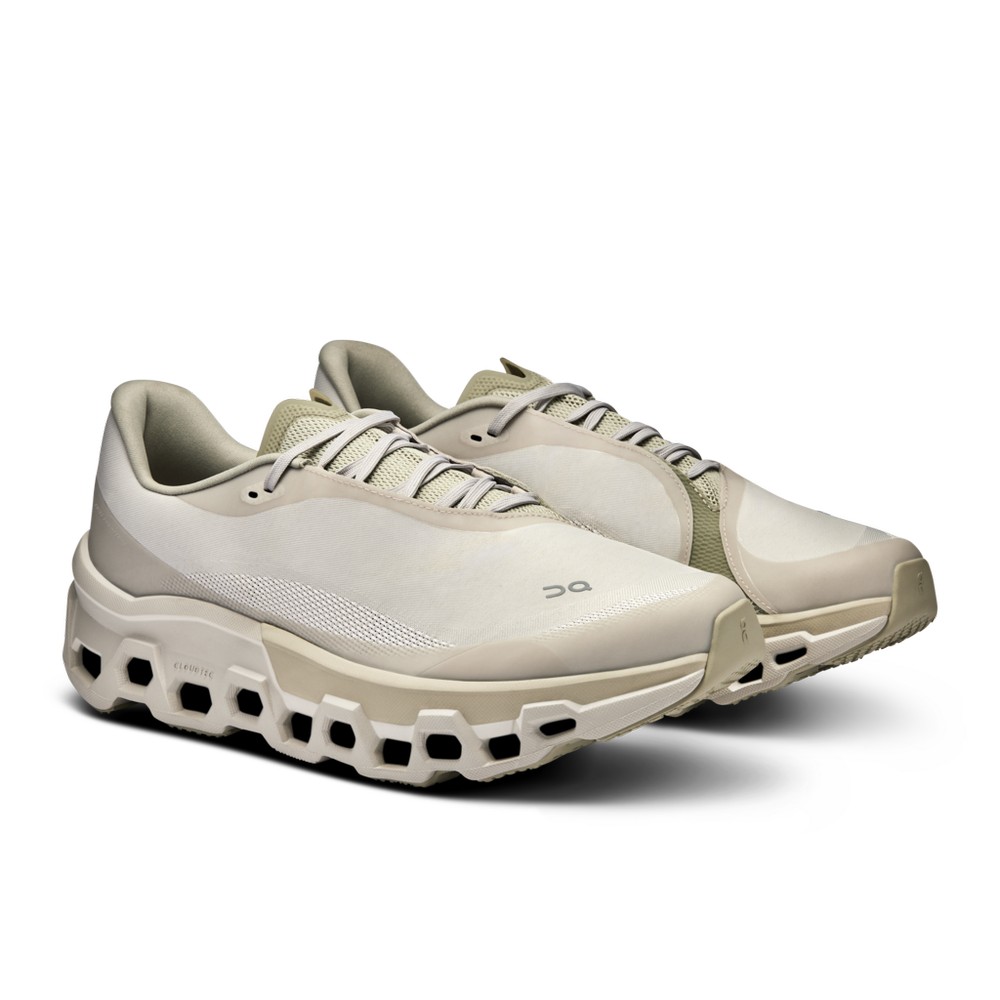 On |Men QC Cloudmonster 2 PAF Road Running Shoes Moondust / Chalk | ZK93-H3IQ