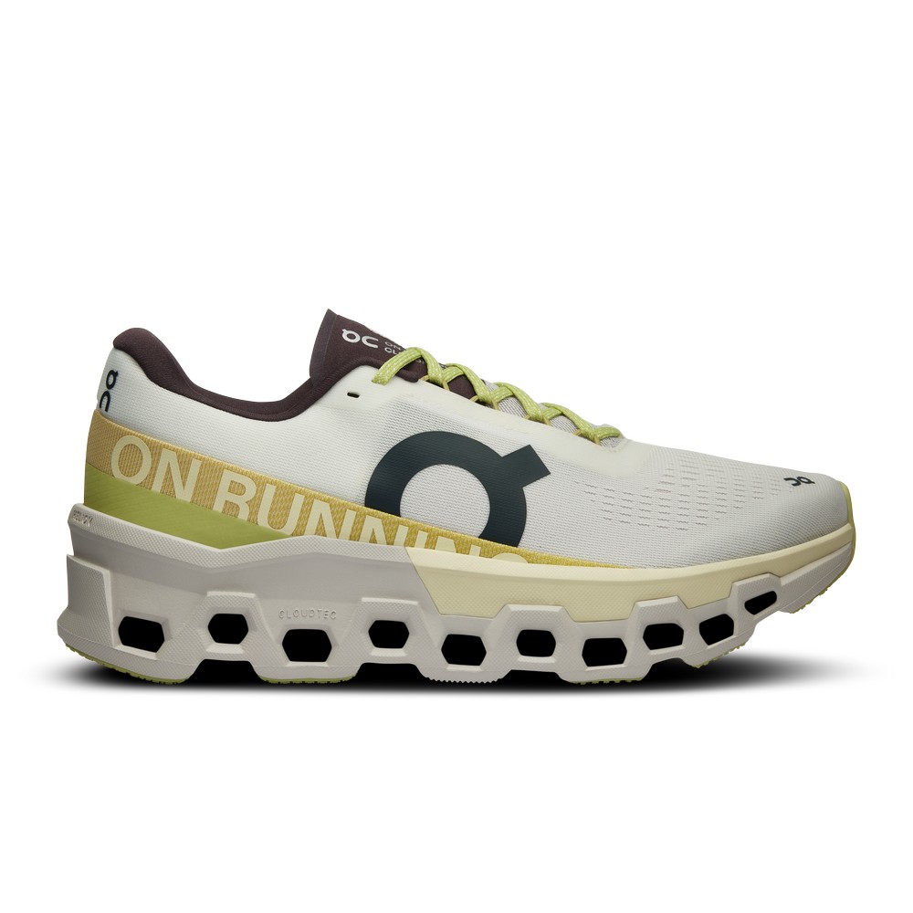 On |Men QC Cloudmonster 2 Road Running Shoes Undyed / Zest | GM04-J7WH