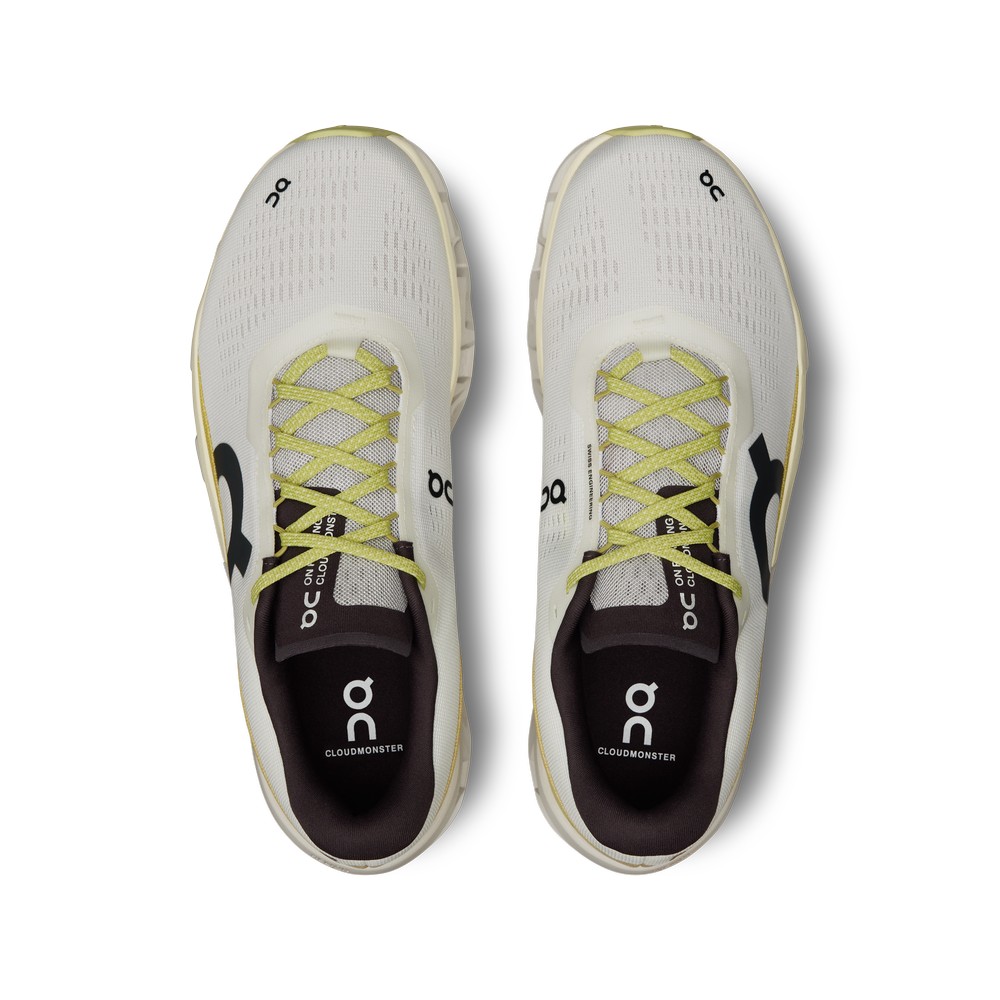 On |Men QC Cloudmonster 2 Road Running Shoes Undyed / Zest | GM04-J7WH