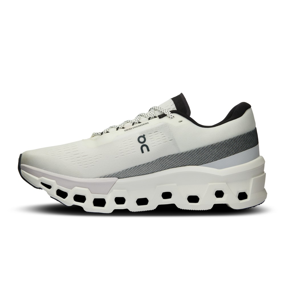 On |Men QC Cloudmonster 2 Road Running Shoes Undyed / Frost | RT66-B0QU