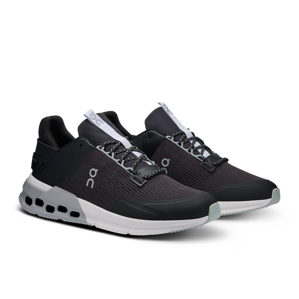 On |Men QC Cloudnova Flux Training & GYM Shoes Black / Mineral | HW87-C4MS