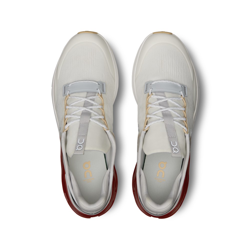 On |Men QC Cloudnova Flux Training & GYM Shoes Undyed-White / Auburn | WK52-I5DE