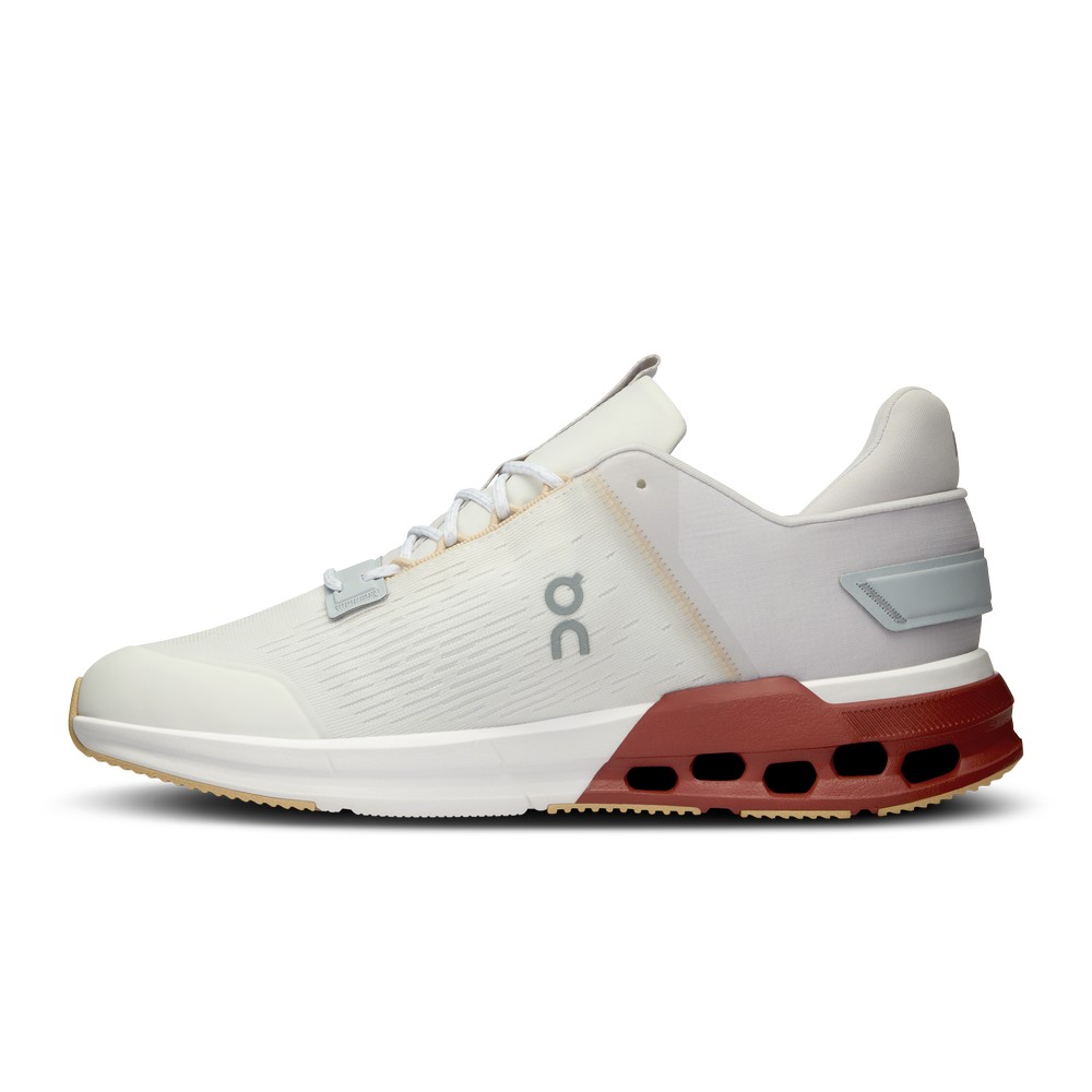 On |Men QC Cloudnova Flux Training & GYM Shoes Undyed-White / Auburn | WK52-I5DE