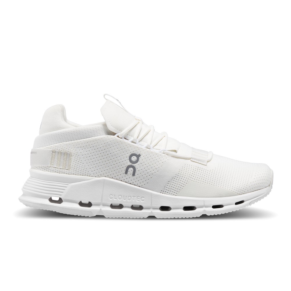 On |Men QC Cloudnova Lifestyle Shoes Undyed-White / White | AS80-E8TJ