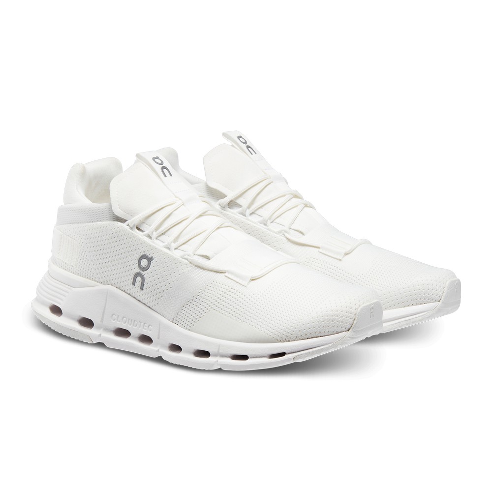 On |Men QC Cloudnova Lifestyle Shoes Undyed-White / White | AS80-E8TJ