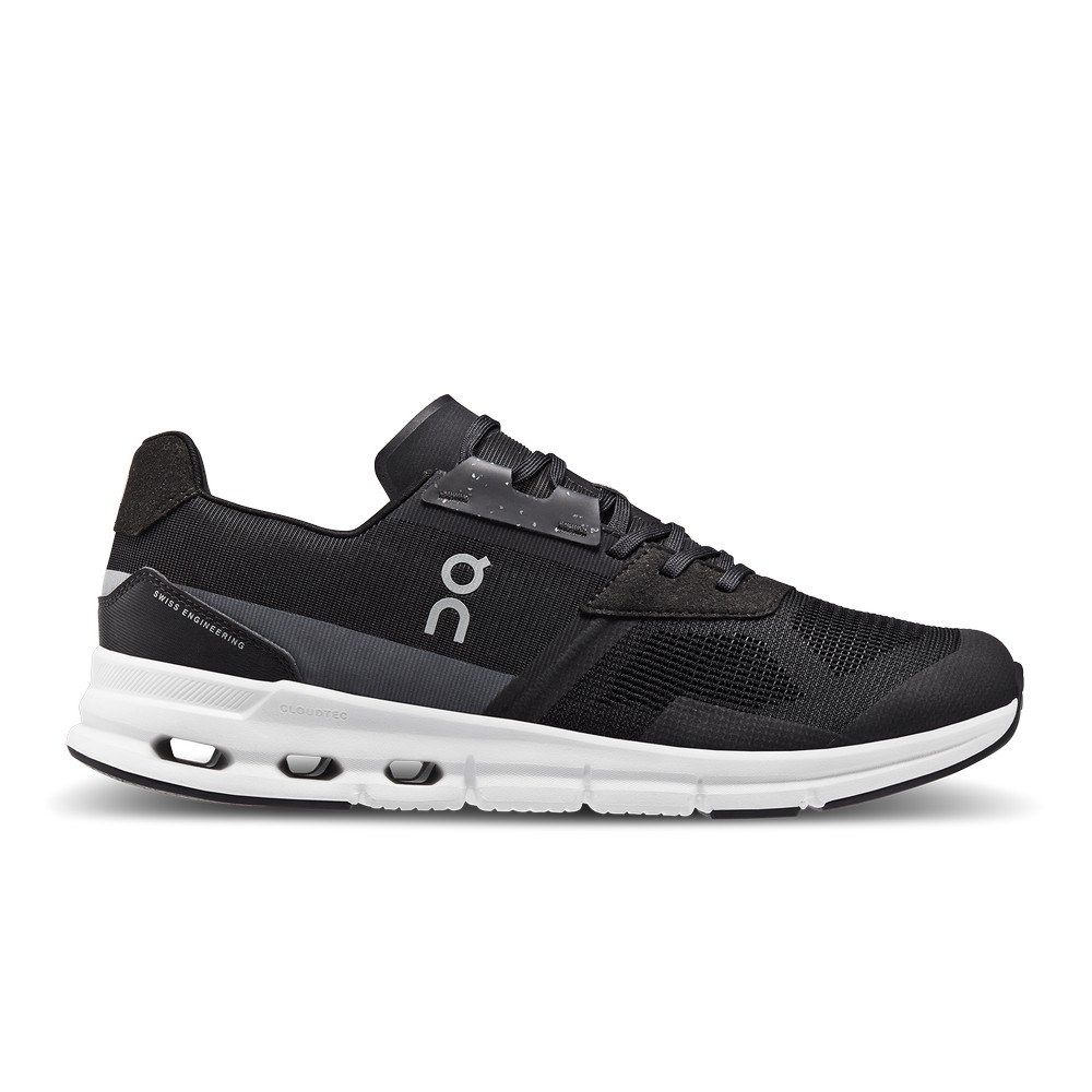 On |Men QC Cloudrift Lifestyle Shoes Black / White | MD60-L7VV