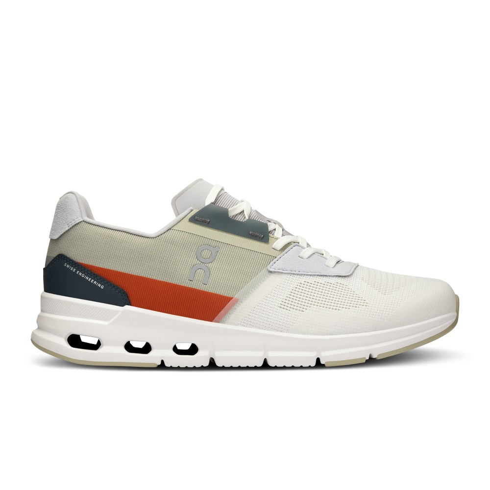 On |Men QC Cloudrift Lifestyle Shoes Undyed-White / Flame | LG32-R5ZT