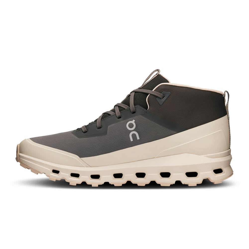 On |Men QC Cloudroam Waterproof Hiking Shoes & Boots Eclipse / Cream | VG48-V3SC