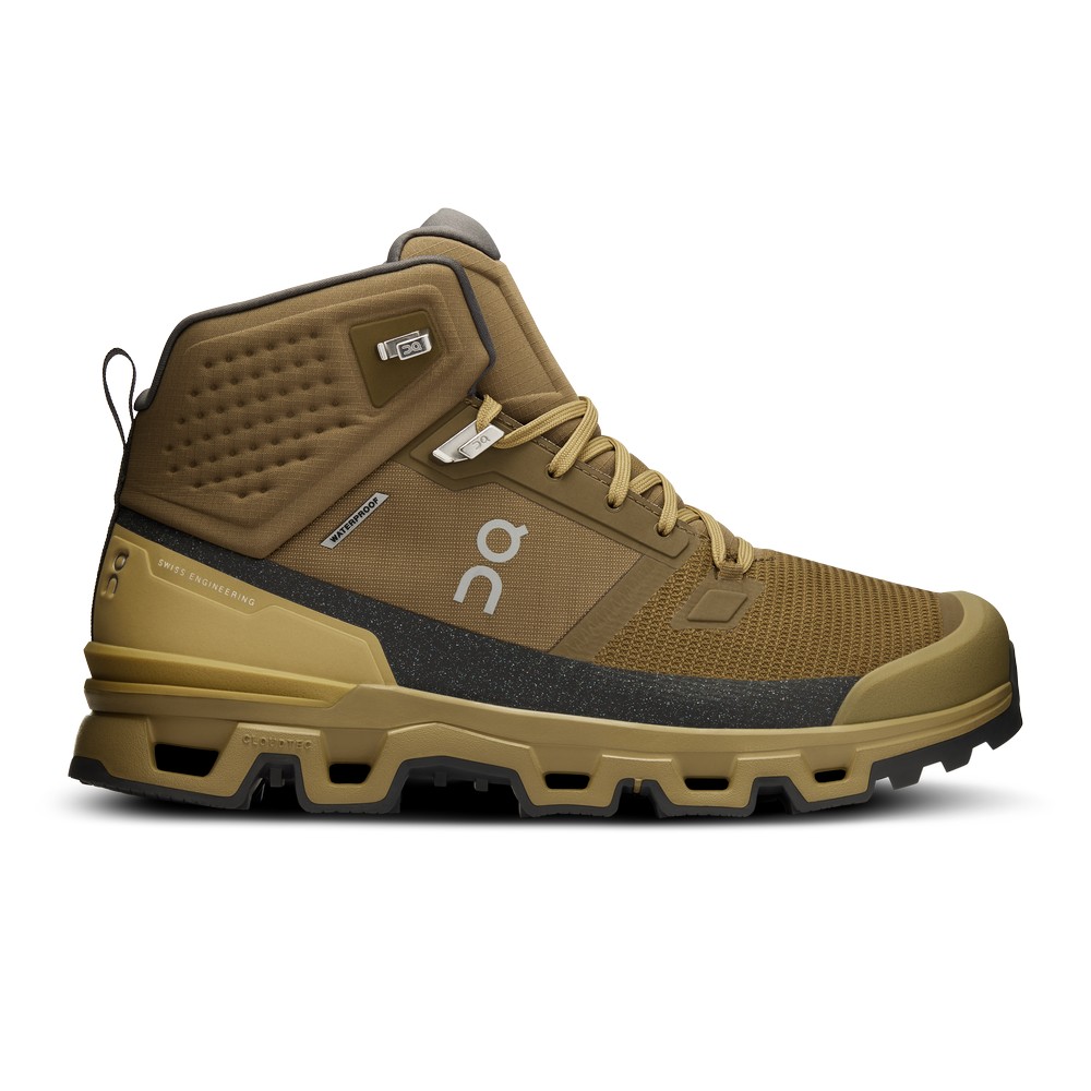 On |Men QC Cloudrock 2 Waterproof Hiking Shoes & Boots Hunter / Safari | NT38-A7CO