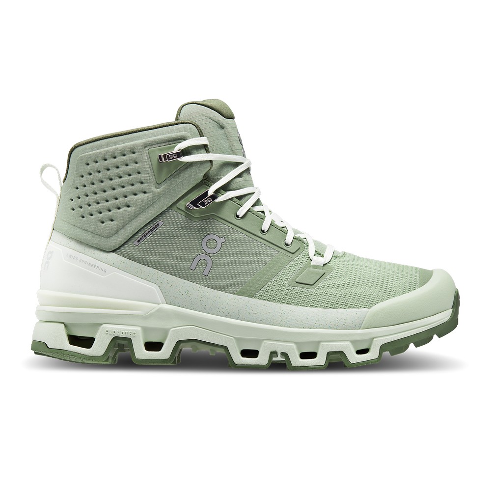 On |Men QC Cloudrock 2 Waterproof Hiking Shoes & Boots Reseda / Aloe | VD32-G5TM