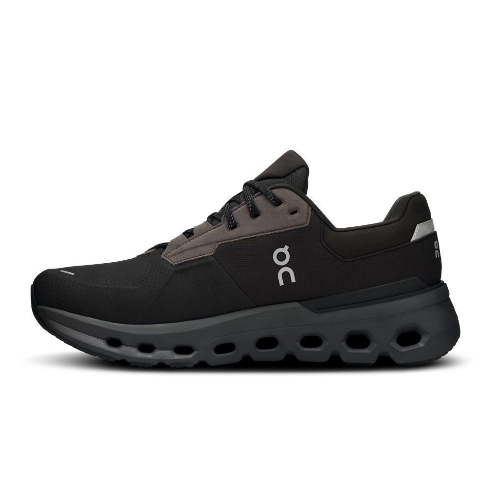 On |Men QC Cloudrunner 2 Waterproof Road Running Shoes Magnet / Black | XM77-N0UV