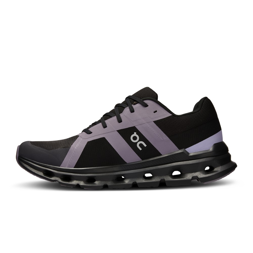 On |Men QC Cloudrunner Road Running Shoes Iron / Black | UB43-I4ZU