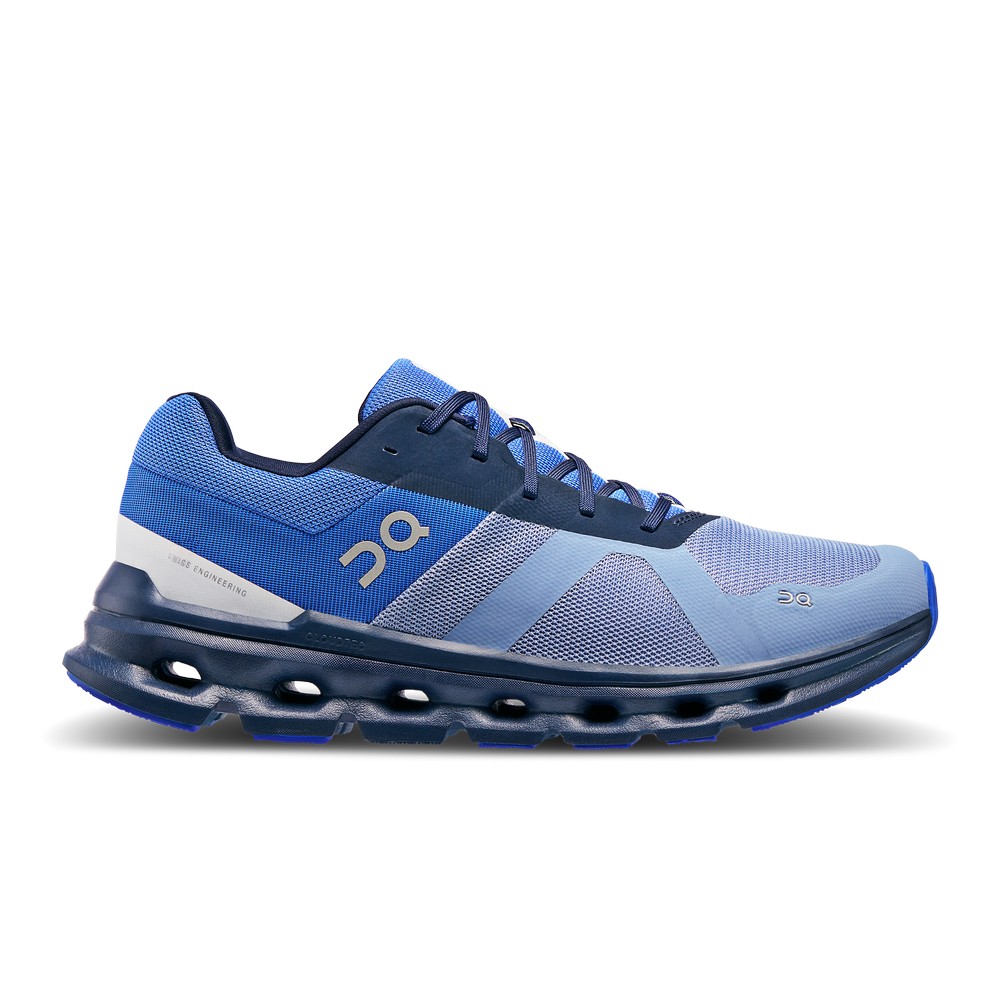 On |Men QC Cloudrunner Road Running Shoes Shale / Cobalt | AI05-E2HR