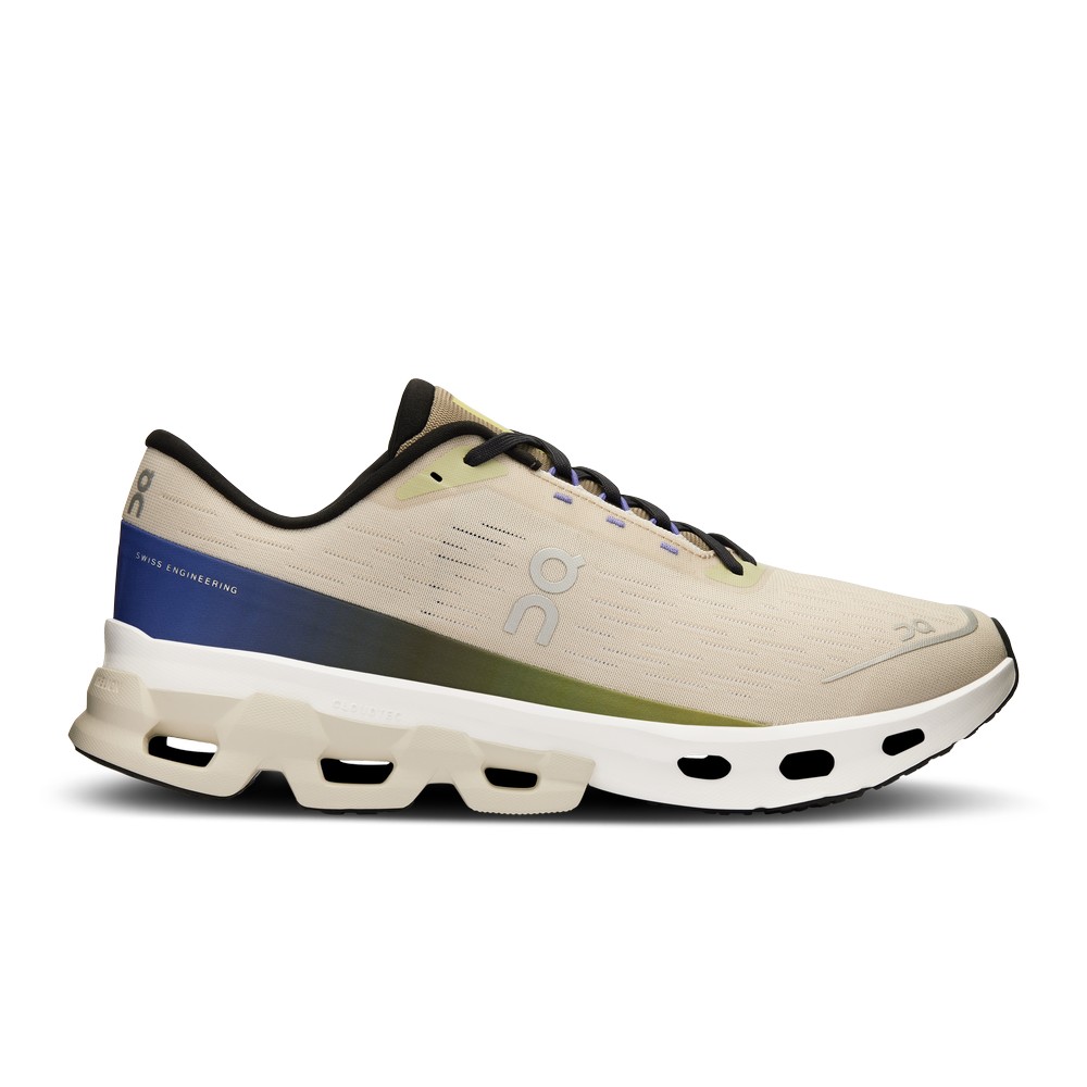 On |Men QC Cloudspark Road Running Shoes Ice / Grove | AF31-O7DU