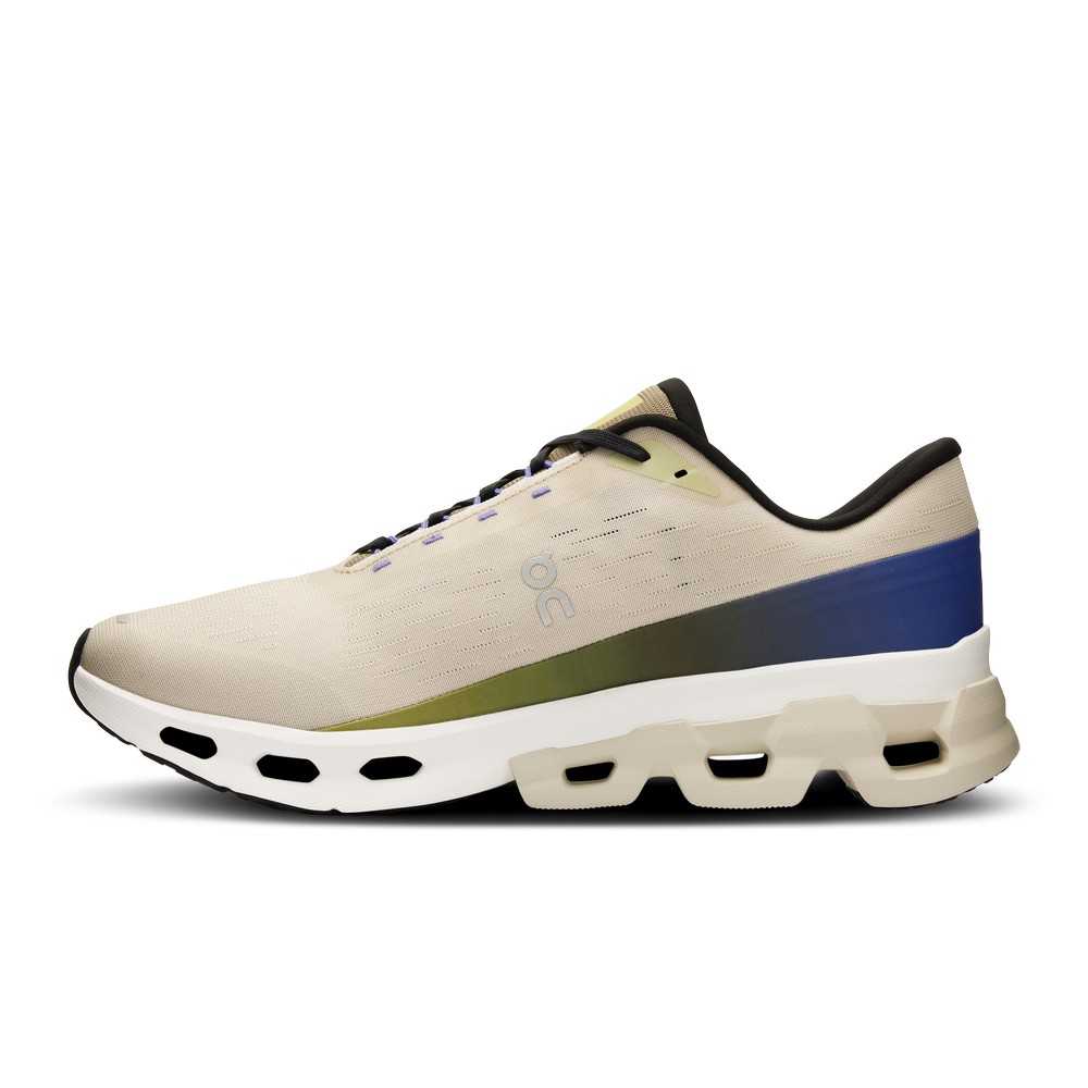 On |Men QC Cloudspark Road Running Shoes Ice / Grove | AF31-O7DU