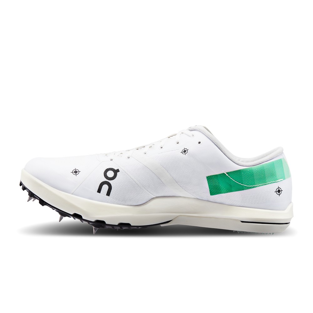 On |Men QC Cloudspike 10000m Road Running Shoes Undyed-White / Mint | FX60-E5RC