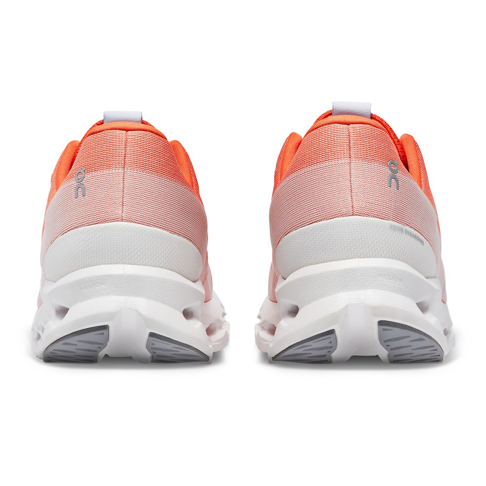 On |Men QC Cloudsurfer Road Running Shoes Flame / White | GA51-C2HM