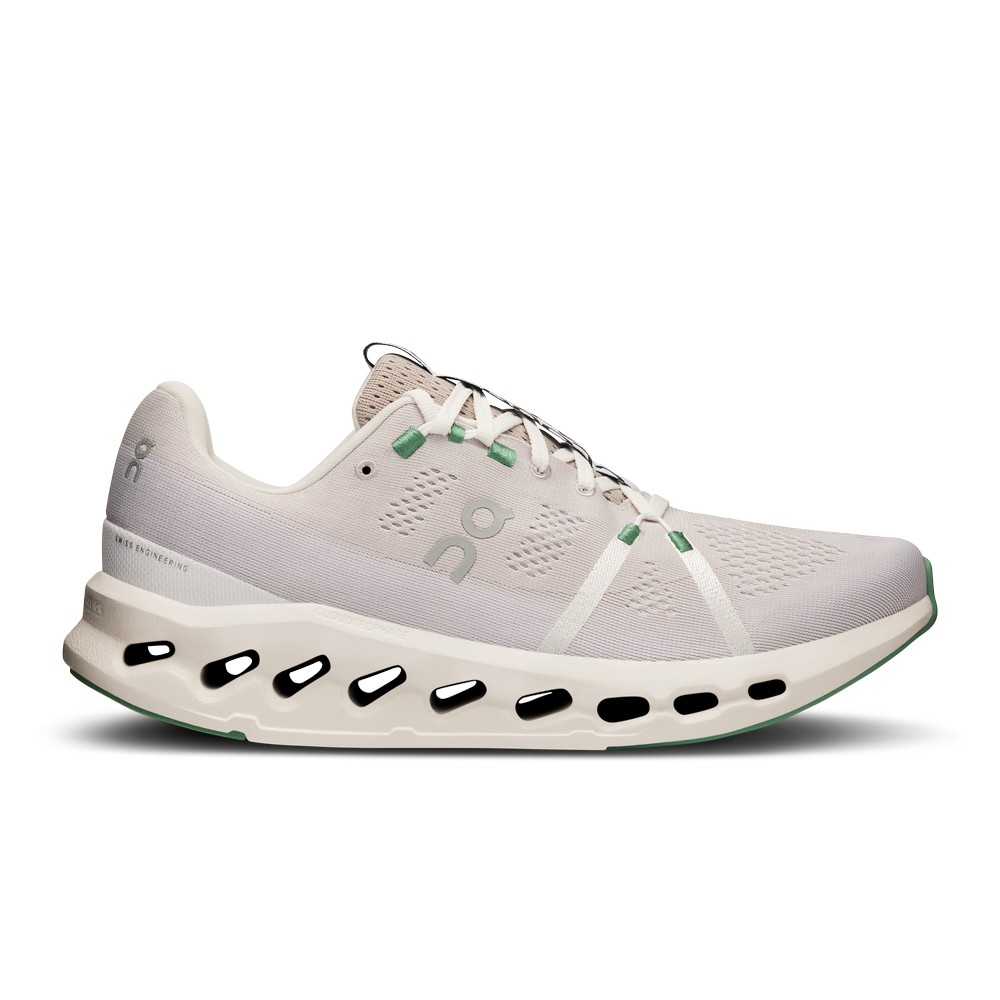 On |Men QC Cloudsurfer Road Running Shoes Pearl / Ivory | AA77-G4AC