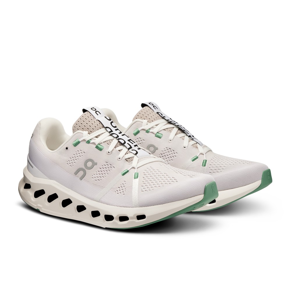 On |Men QC Cloudsurfer Road Running Shoes Pearl / Ivory | AA77-G4AC