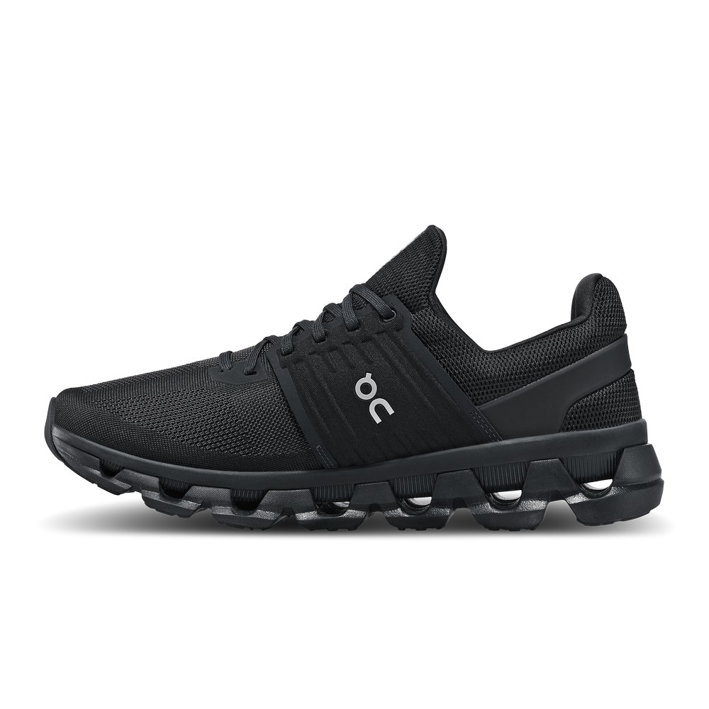 On |Men QC Cloudswift 3 AD Road Running Shoes All Black | KV32-T7BH