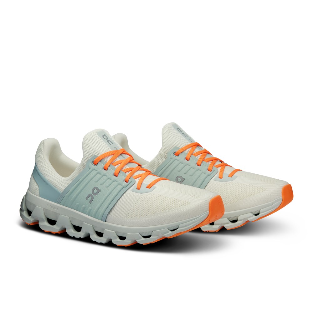 On |Men QC Cloudswift 3 AD Road Running Shoes Ivory / Mineral | YK58-E8CT