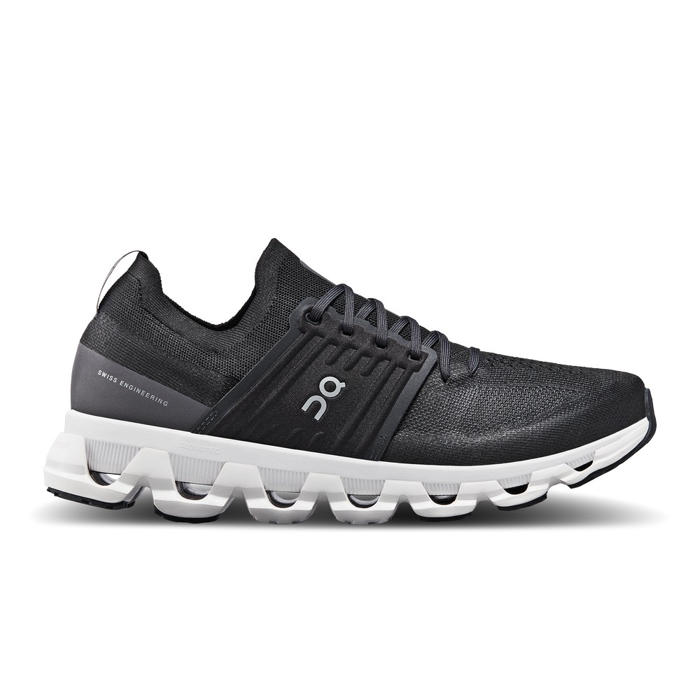 On |Men QC Cloudswift 3 Road Running Shoes All Black | NL41-D5FY